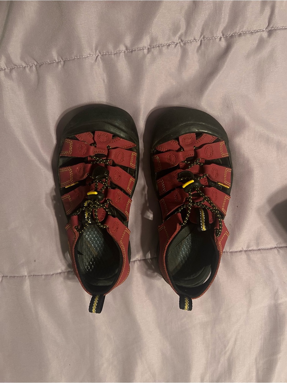 Keen Kids Red and Black Sandals